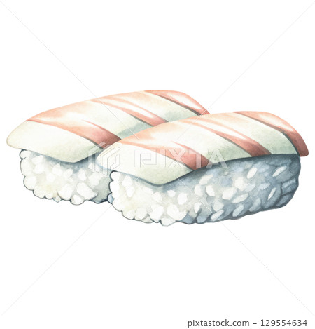 Delicious sushi rolls with fresh ingredients and vibrant colors clipart isolated on transparency background 129554634