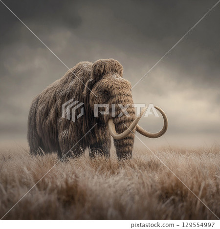 Recreation of the hairy giant mammoth 129554997