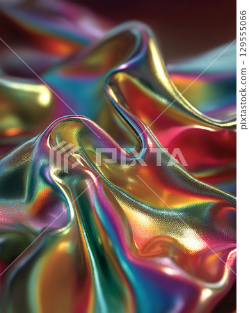 Shiny iridescent drape 129555066