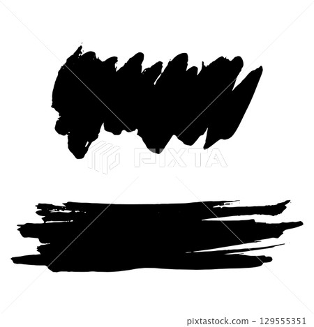 Grunge ink brush strokes elements. Black paint brush, stroke, line, grunge. Dirty textures of banners, boxes, frames and design elements. Black grunge brush stroke ink template collection Grunge ink brush strokes elements. Black paint brush, stroke, line, grunge. Dirty textures of banners, boxes, frames and design elements. Black grunge brush stroke ink template collection 129555351