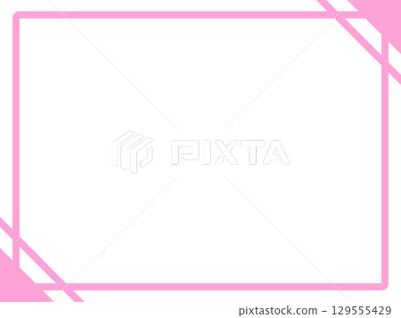簡約粉紅橫框4粉紅色 129555429