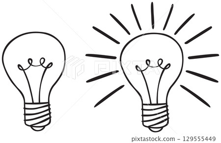 Two vector lightbulb Two vector lightbulb 129555449