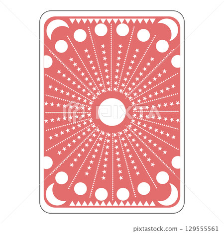 Standard Playing Card Back with Sun and Moon Design 129555561