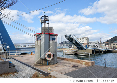 Fukuoka Prefecture, Kitakyushu City, Mojiko Retro, Drawbridge, Blue Wing Moji Fukuoka Prefecture, Kitakyushu City, Mojiko Retro, Drawbridge, Blue Wing Moji 129555846