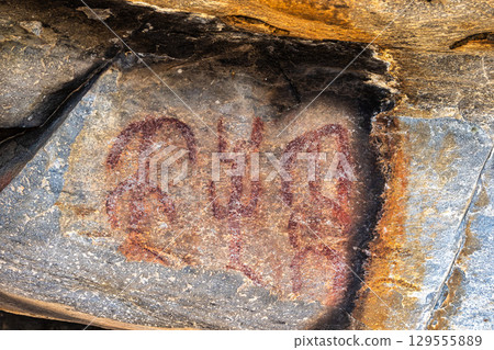 Rock paintings in Junco Valley, Arronches, Alentejo, Portugal Rock paintings in Junco Valley, Arronches, Alentejo, Portugal 129555889