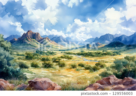 Dreamy double exposure of a woman face blending seamlessly with a swirling space nebula. Swirling galaxies and cosmic clouds create a surreal, infinite connection to the cosmos, banner 129556003