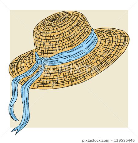 cowboy hat on a black background 129556446