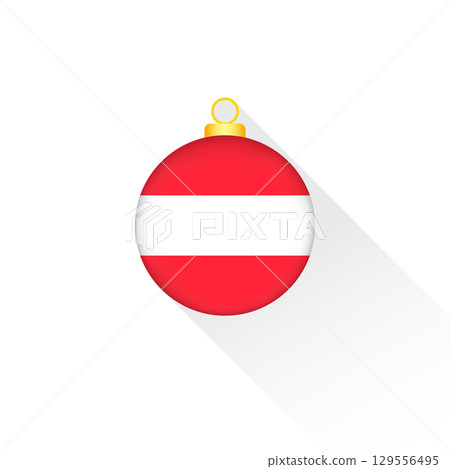 Austria National Flag Christmas Decoration. 129556495