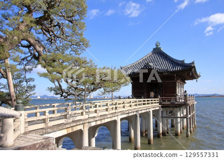 Lake Biwa, Shiga Prefecture: Katata Ukimido and its scenery 129557331