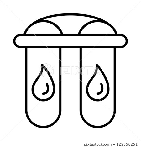 Water filter icon. Aqua or liquid thin line illustration. Water filter icon. Aqua or liquid thin line illustration. 129558251