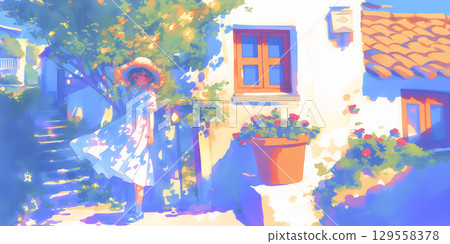 一個女孩沉迷於思想 129558378