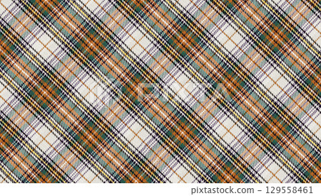 Orange Green Plaid Pattern for Design 129558461