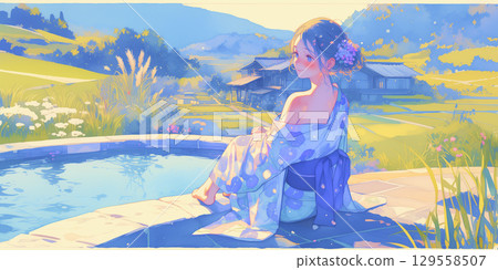 Relaxing girl Relaxing girl 129558507