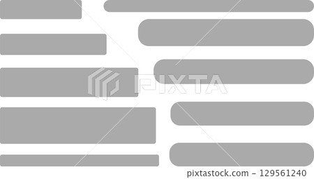 一組簡單的灰色水平矩形。它們非常適合用作襯線字體的背景。此外，還有各種圓角矩形。 129561240