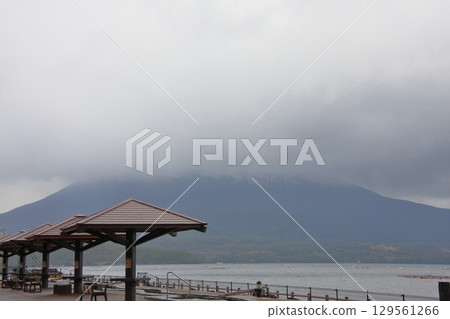 鹿兒島縣:櫻島和大噴發的遺跡:黑神埋葬鳥居 鹿兒島縣:櫻島和大噴發的遺跡:黑神埋葬鳥居 129561266
