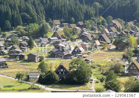 從城址展望台眺望初秋的白川鄉 從城址展望台眺望初秋的白川鄉 129561567