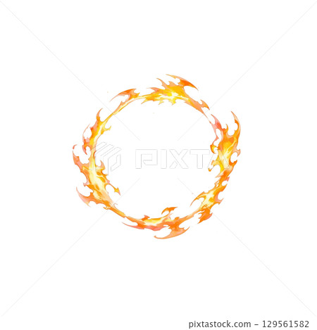 火環圓形效果、裝飾、材質、外殼、無背景 火環圓形效果、裝飾、材質、外殼、無背景 129561582