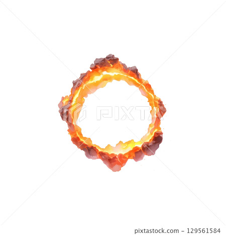 岩漿圓形效果,裝飾,材料,外殼,無背景 岩漿圓形效果,裝飾,材料,外殼,無背景 129561584