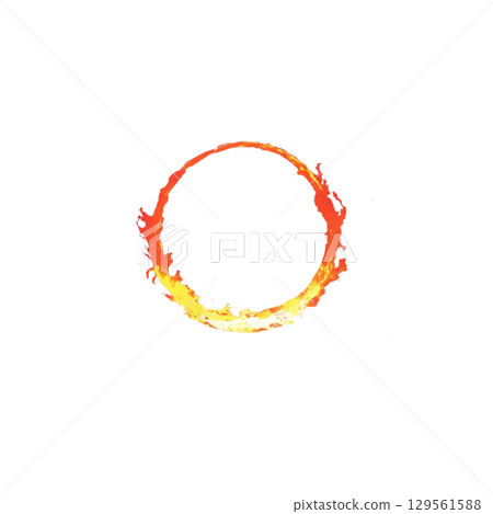 火焰圓形效果、裝飾、材質、外殼、無背景、設計 129561588