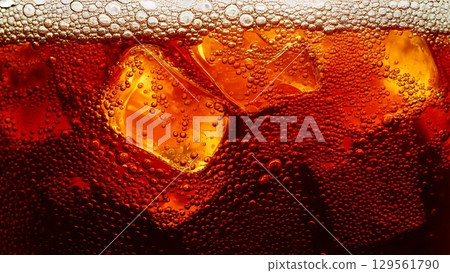 Transparent carbonated cola image background material 16:9 size AI generated material 129561790