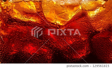 Transparent carbonated cola image background material 16:9 size AI generated material 129561815