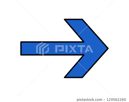 Sharp rightward blue arrow Sharp rightward blue arrow 129562260