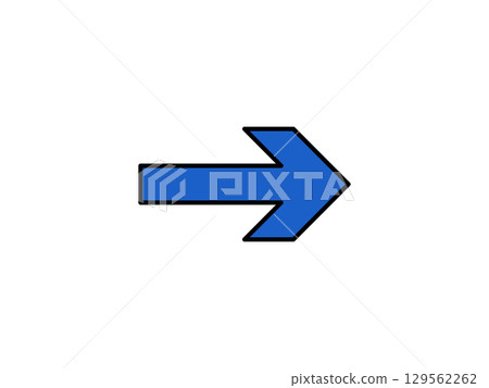 Sharp Rightward Blue Arrow (Short) Sharp Rightward Blue Arrow (Short) 129562262