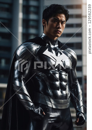 Superhero Black Portrait 129562289