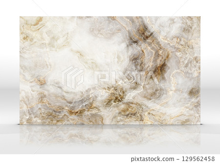 Golden Onyx marble tile texture 129562458