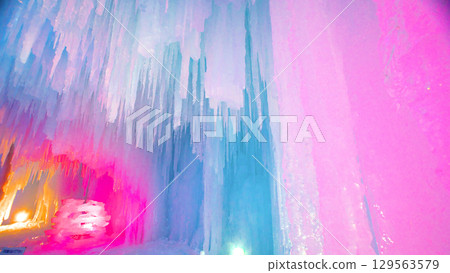 冰層覆蓋著冰 129563579