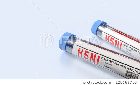 The Blood Tube for avian influenza or bird flu concept 3d Rendering. The Blood Tube for avian influenza or bird flu concept 3d Rendering. 129563716