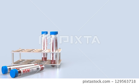 The Blood Tube for avian influenza or bird flu concept 3d Rendering. 129563718