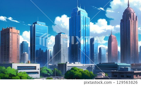 遊戲背景:以新宿為靈感的現代城市景觀與建築 遊戲背景:以新宿為靈感的現代城市景觀與建築 129563826