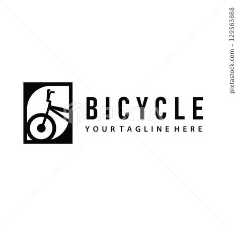 Bicycle logo concept with simple and modern black silhouette, bicycle vehicle with design for product illustration poster template or product brandBicycle logo concept with simple and modern black Bicycle logo concept with simple and modern black silhouette, bicycle vehicle with design for product illustration poster template or product brandBicycle logo concept with simple and modern black 129563868