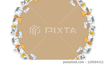 Cityscape illustration - Centered version Cityscape illustration - Centered version 129564112