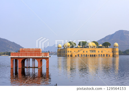Jal Mahal floating on Man Sagar Lake 129564153
