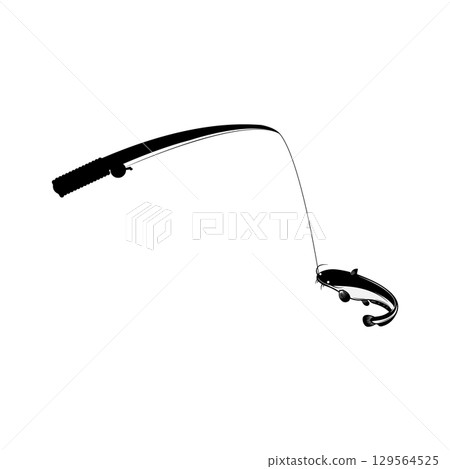 icon vectors Catfish fishing rod 129564525
