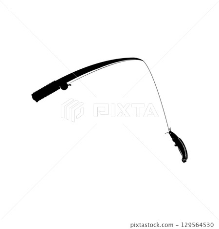 icon vectors Catfish fishing rod icon vectors Catfish fishing rod 129564530