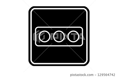 Illustration of a road sign with traffic lights Illustration of a road sign with traffic lights 129564742
