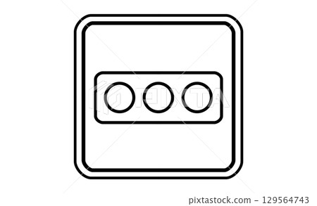 Illustration of a road sign with traffic lights Illustration of a road sign with traffic lights 129564743