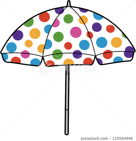 colorful umbrella isolated on white background 129564946