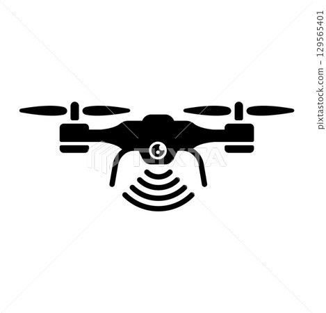 Drone vector icon illustration (sensor) 129565401