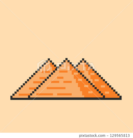 Pixel art Desert Pyramids game asset design-插圖素材 [129565813] - PIXTA圖庫