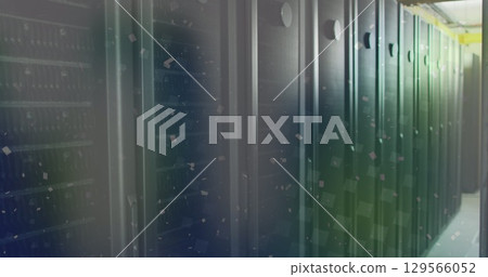 Image of dust falling over servers 129566052