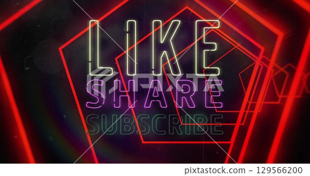 Image of social media texts and shapes over black background 129566200