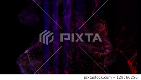 Image of moving shapes on black background Image of moving shapes on black background 129566256