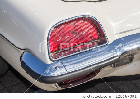 Taillights of old cars, classic cars Taillights of old cars, classic cars 129567091