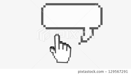 Image of speech bubble over white background 129567291