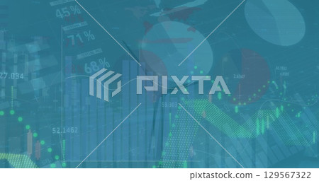 Image of data processing over wind turbine 129567322