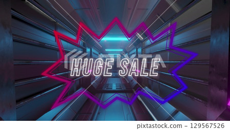 Image of huge sale over shape and tunnel Image of huge sale over shape and tunnel 129567526